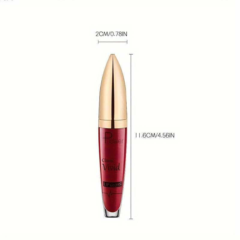 Women Shiny Lipstick Long-Lasting Waterproof Lipstick with Bright Pigment