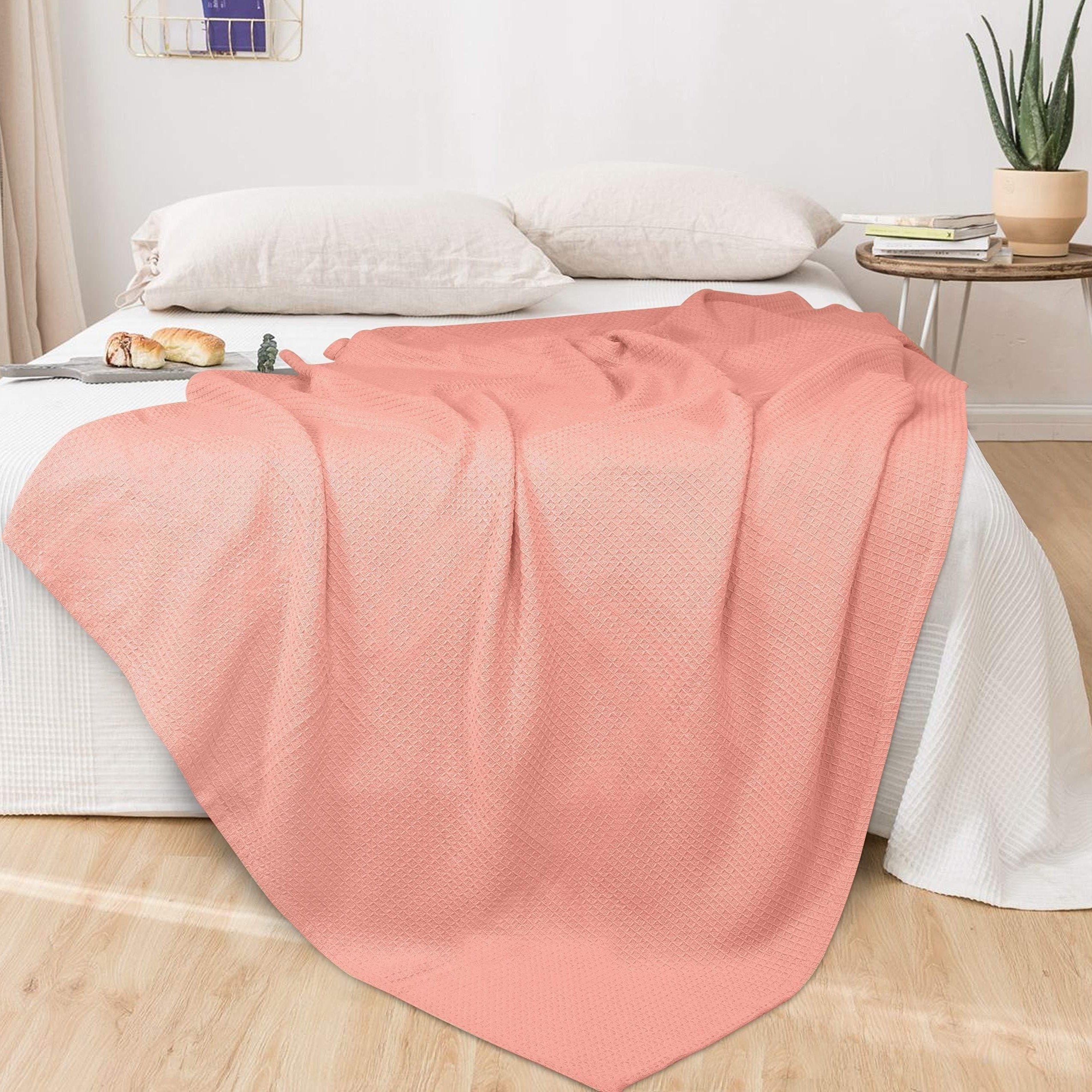 Cozy Waffle Blanket for All Seasons Soft Warm Bed Sofa Office Gift