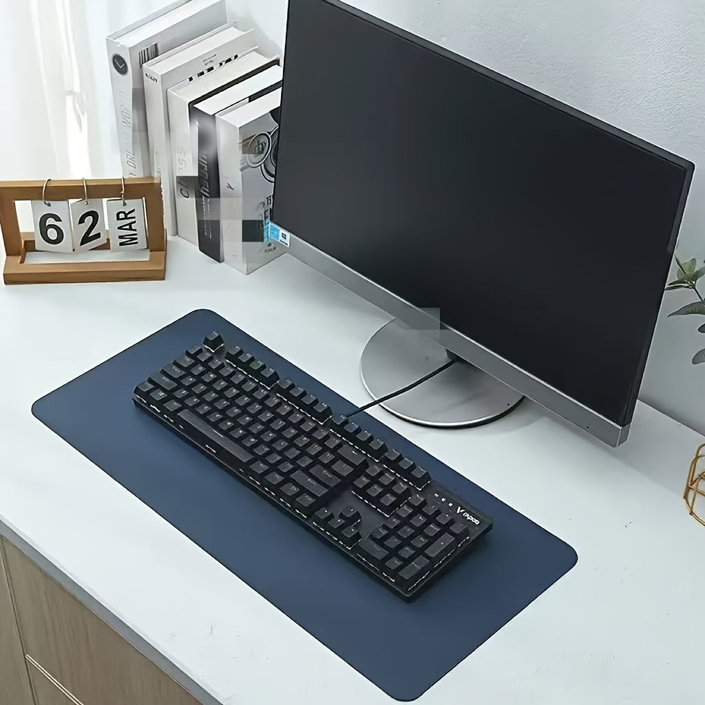 Black PVC Desk Mat Non-Slip Large Office Computer Mouse Pad