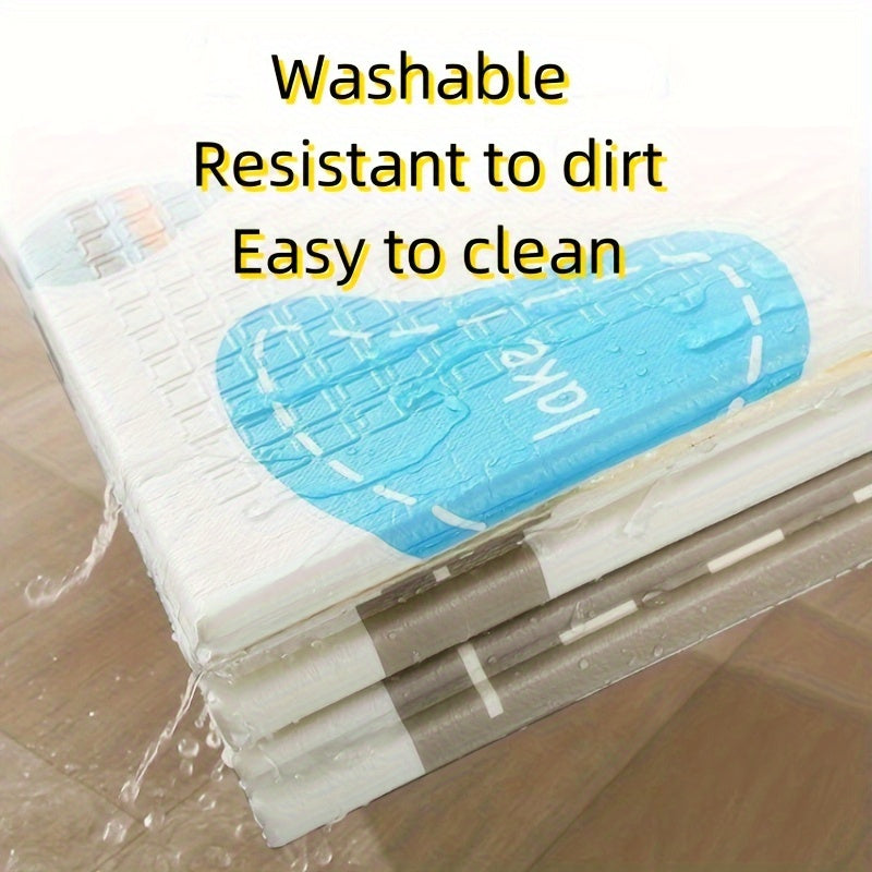 Extra Large Waterproof Foam Crawling Mat Thick Foldable Play Area for Kids