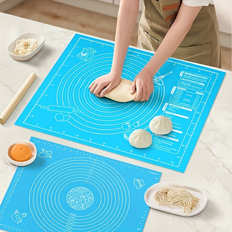 EVA Non-Stick Silicone Baking Mat with Measurement Guide for Pizza Cakes