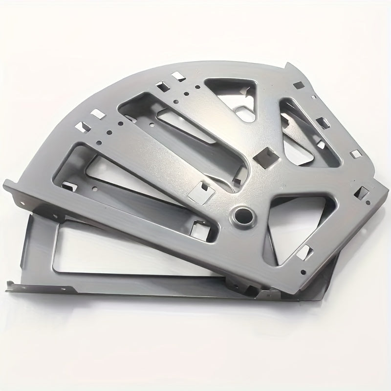 Organizador de cajones en tono plateado con cajones abatibles y soportes de acero inoxidable