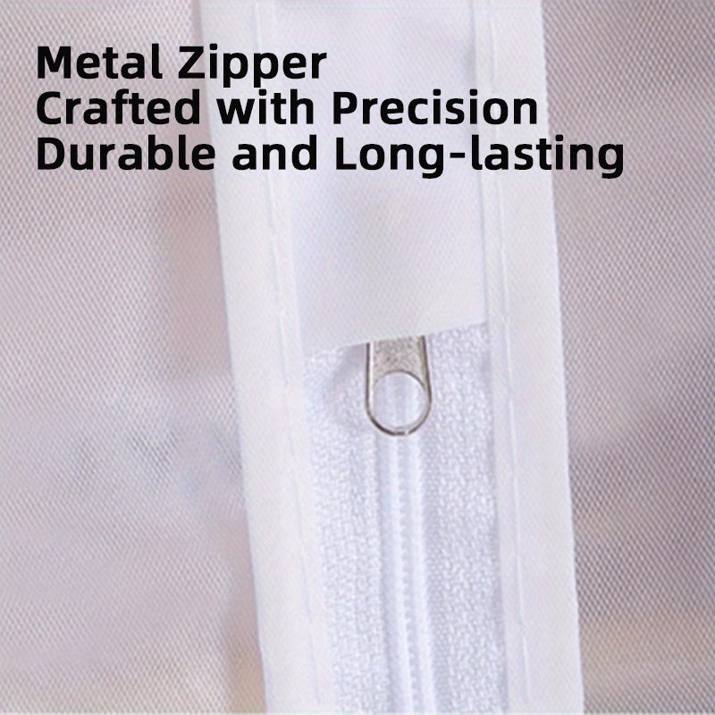 Защитите свои костюмы и платья с помощью этого набора из 5 прозрачных чехлов от пыли. Эти водонепроницаемые сумки на молнии идеально подходят для организации вашей одежды и отлично подходят как для Рождества, так и для Хэллоуина.