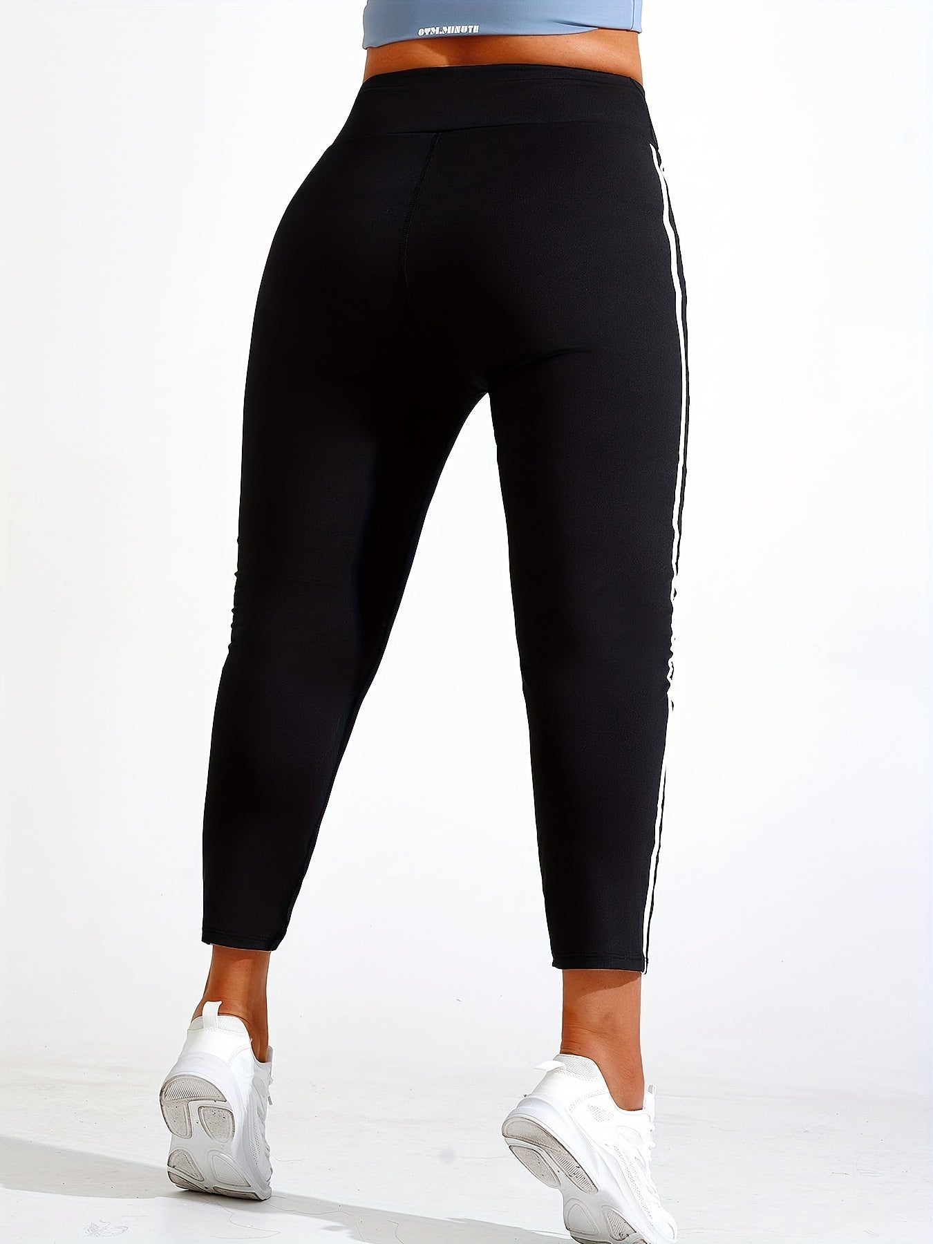 Ayollar uchun plussiz yoga shimlari, bir rangda, ingichka ko'rinishda, mashinada yuvish mumkin, uzun uzunlikda, cho'ziluvchan polyester va elastandan tayyorlangan.