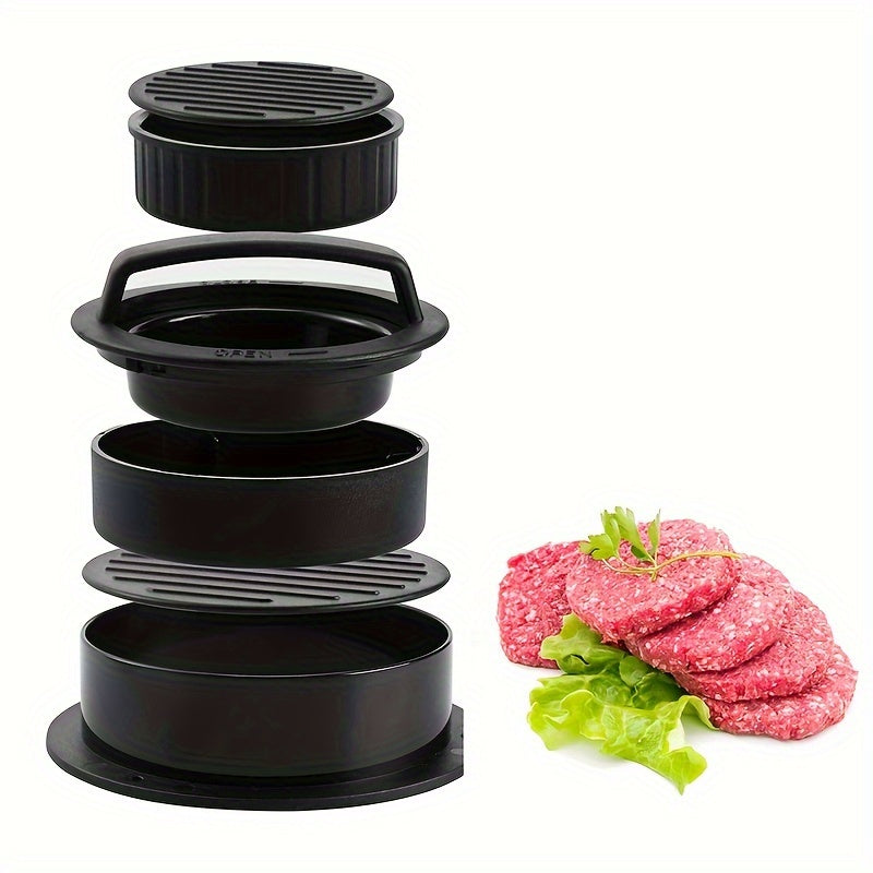 Manual Hamburger Meat Press and Rice Ball Mold, Round 3-in-1 Kitchen Tool