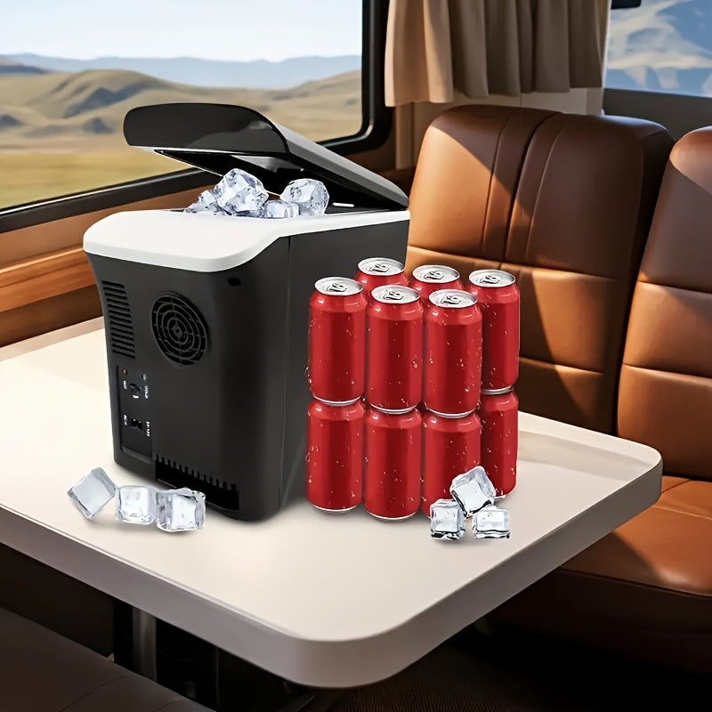 Портативный автомобильный холодильник на 7,5 л, DC 12 В, компактный охладитель, горячий и холодный, для путешествий