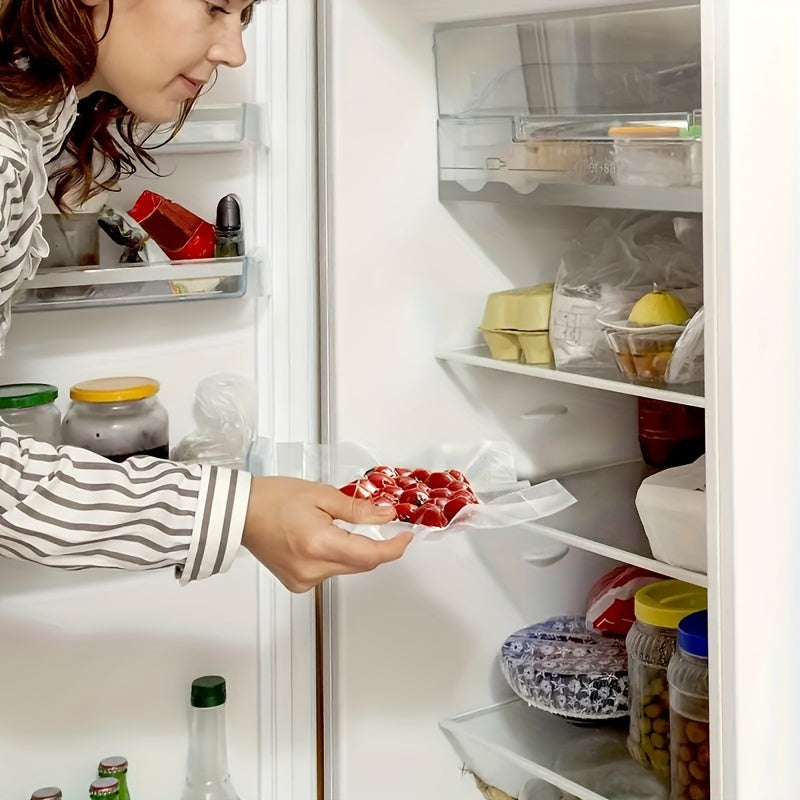 Vakuum yopishqoq sumkalar 50 ta paket BPA-bezak, tijorat darajasi, suv o'tkazmaydigan oziq-ovqat saqlash