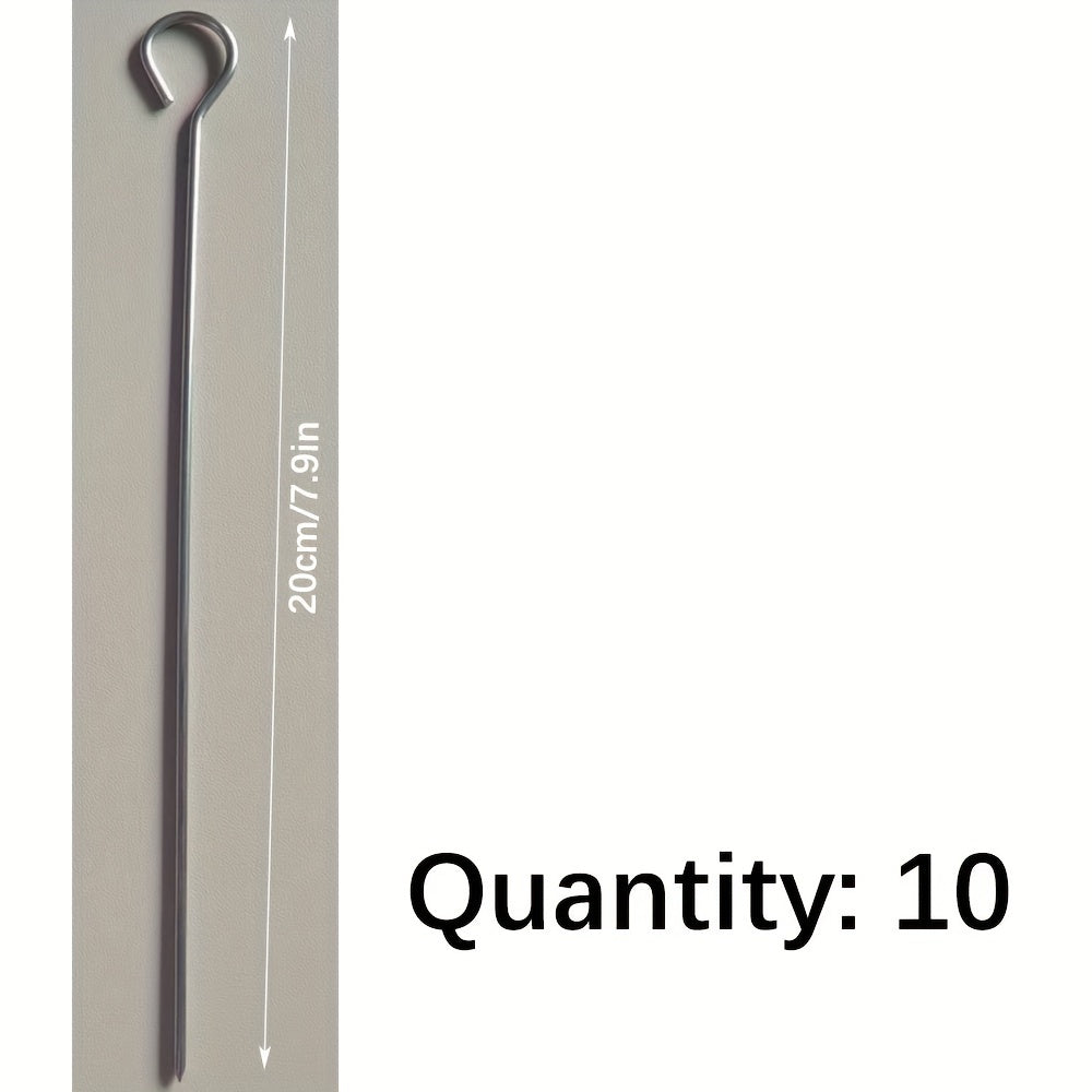 10 o 20 piezas de pinchos de acero inoxidable para hornear y barbacoa