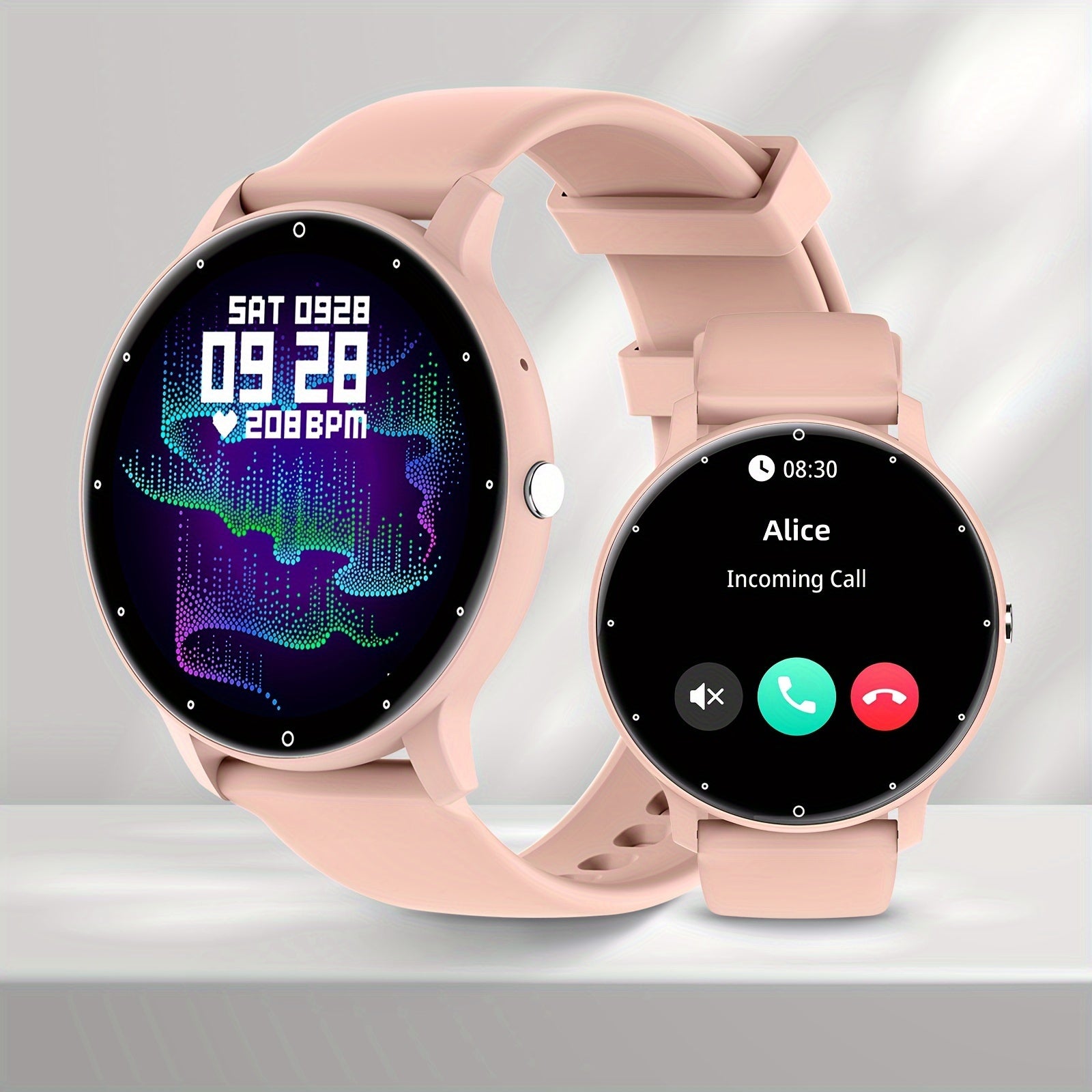 Outdoor Fitness Smartwatch for Men and Women with Touch Screen Call and Fitness Tracking