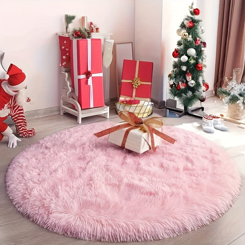 Pink Shaggy Area Rug Soft Non-Slip Absorbent for Bedroom Living Room Play Area