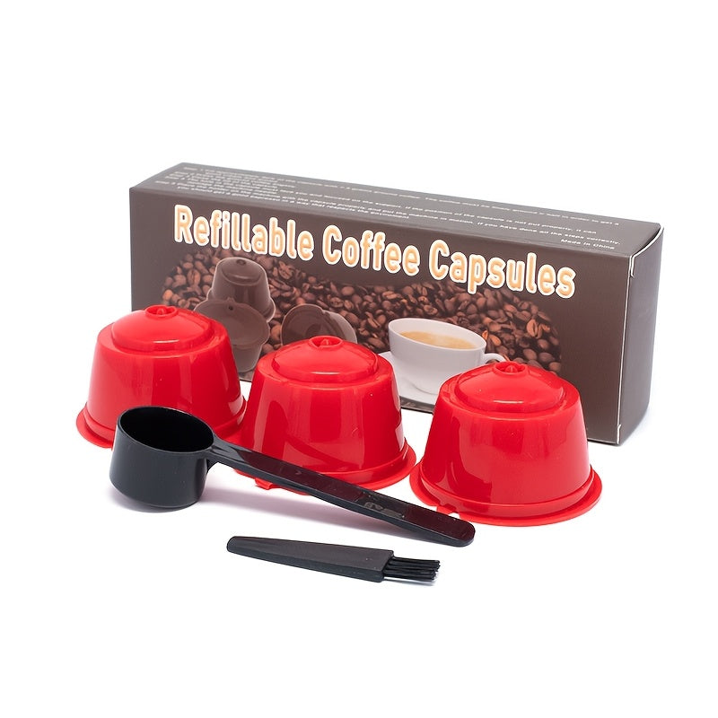 3-Pack Reusable Plastic Coffee Pods for Dolce Gusto Machines Refillable