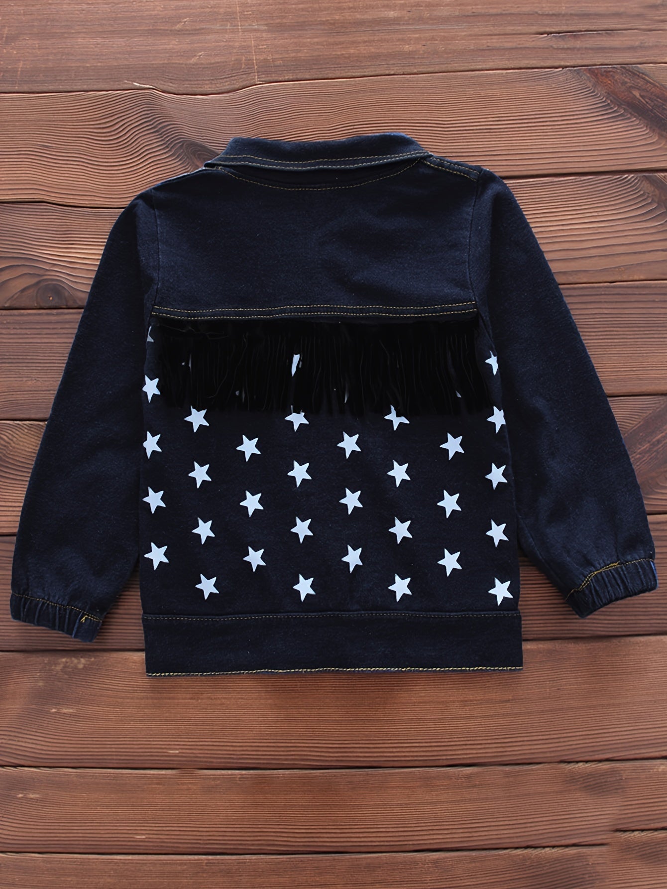 Boys' Korean-Style Faux Denim Fringe Three-Piece Set for Spring Outdoor Wear