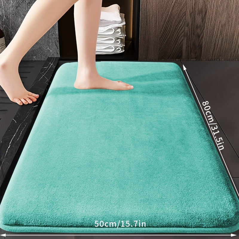 Thick Plush 25D Sponge Bath Mat Non-Slip Absorbent for Shower Kitchen Bedroom