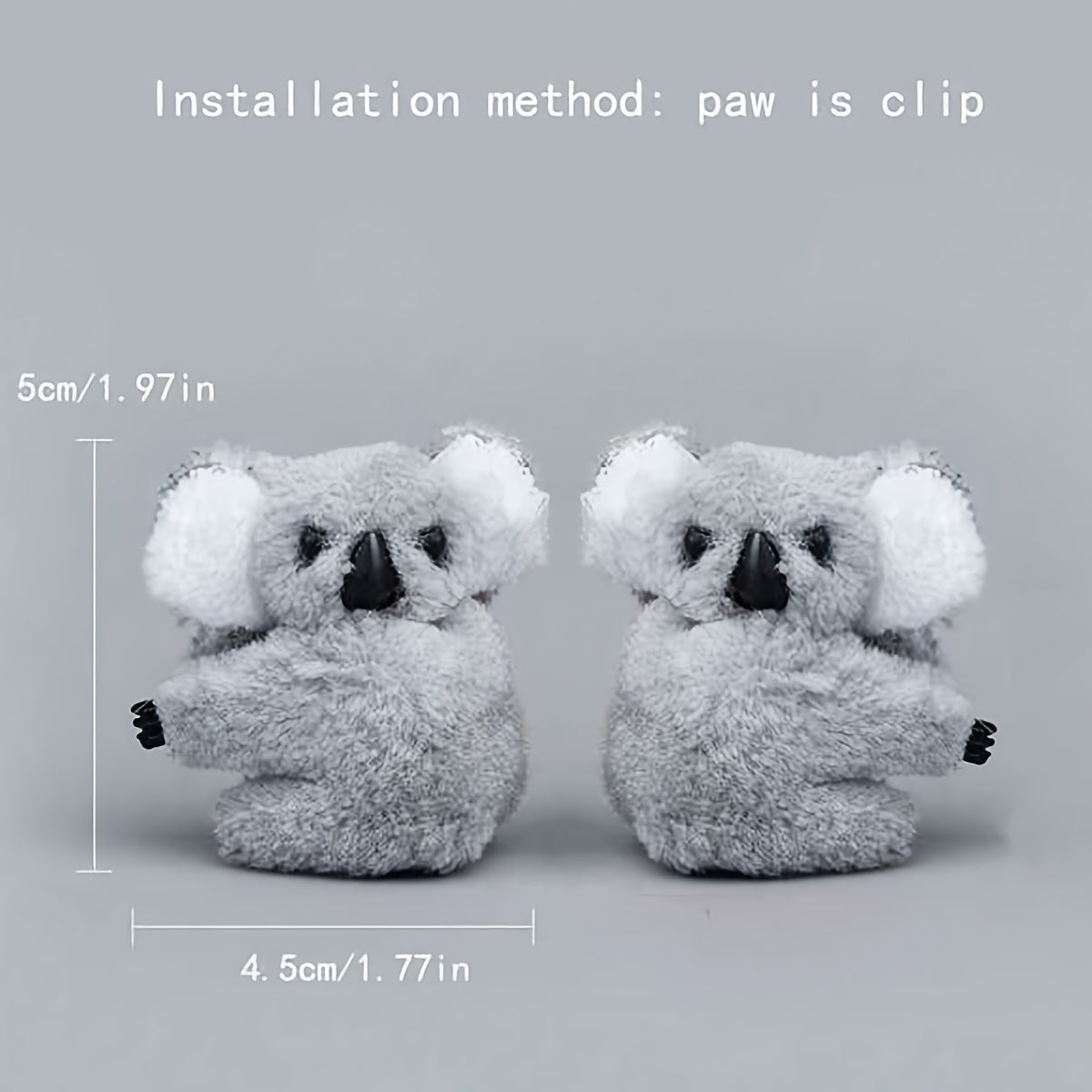 2pcs Cute Koala Car Dashboard Ornaments Durable ABS Interior Accessories