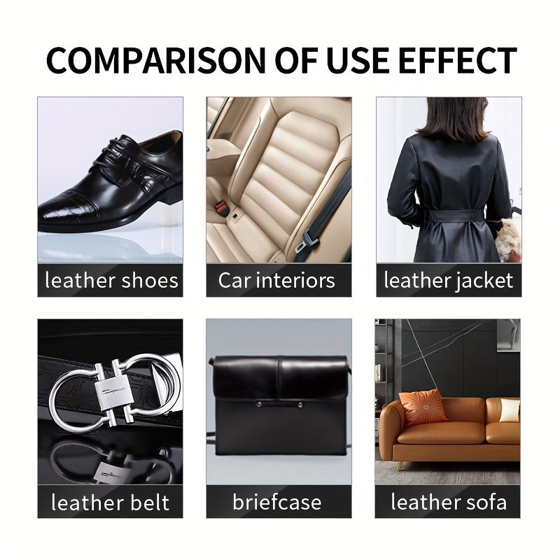 Leather Nourishing Shine and Care Paste 58g for Car Interiors Furniture Shoes Boots Bags