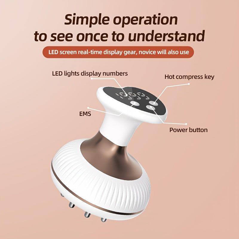 Cepillo de masaje eléctrico recargable por USB con 19 velocidades para relajación corporal completa