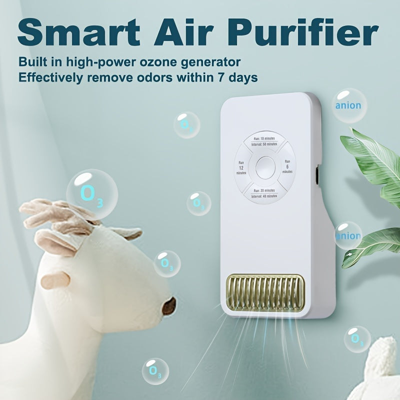 Small Pet Air Purifier USB Powered for Cat Litter Boxes and Dog Kennels Plastic Low Voltage FreshBreeze Technology