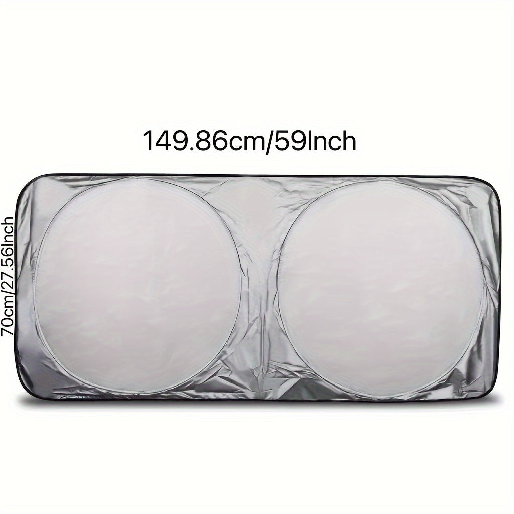 Front Vehicle Sunshade UV Heat Blocker Fits Sedans SUVs Trucks