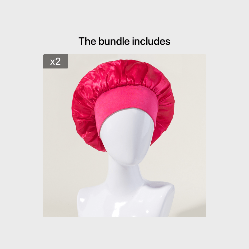 Women's Satin Sleeping Cap with Wide Elastic Band for Curly Hair
