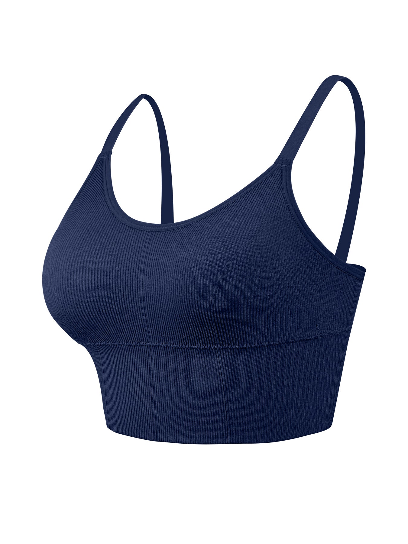 Women's Ribbed Plus Size Sports Bra and Tank Top Set For Yoga and Running