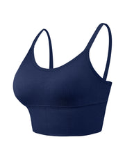 Women's Ribbed Plus Size Sports Bra and Tank Top Set For Yoga and Running