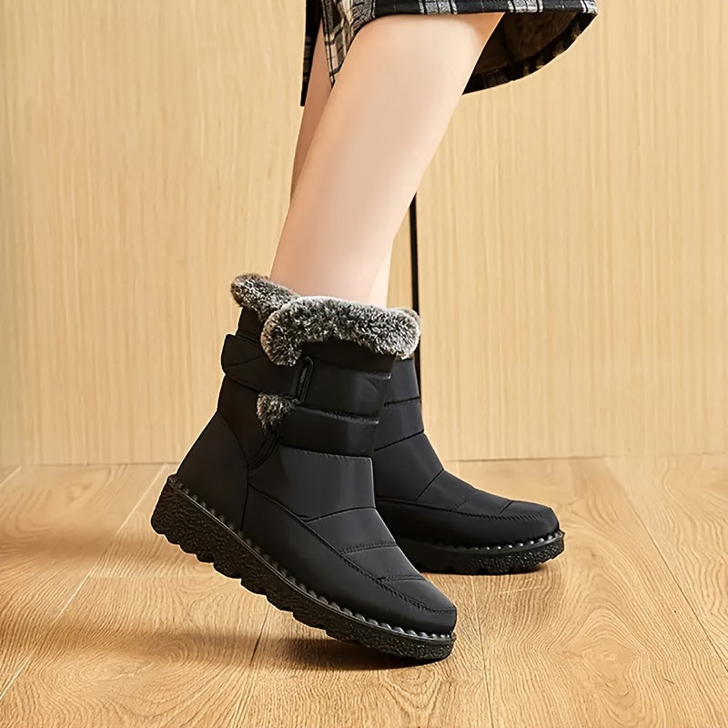 Women's Snow Boots Plush Lined Short Waterproof Winter Boots