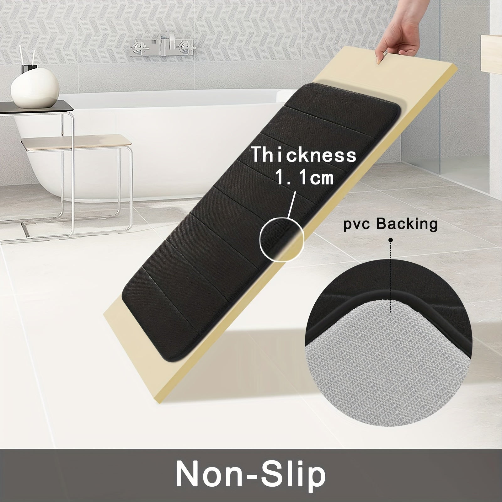 Juego de 2 alfombrillas de baño a rayas antideslizantes y lavables para salón, dormitorio, pasillo