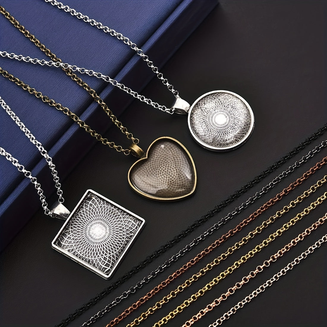 Paquete de 10 cadenas de collar con eslabones en tono latón de 53.34cm con cierres de langosta para fabricación de joyas