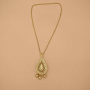 Women's Boho Chic Pendant Necklace Hollow Teardrop Metal Tassel Jewelry