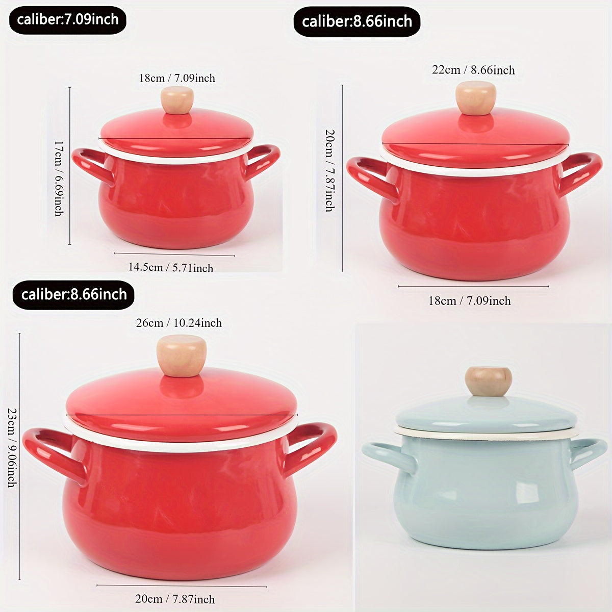 Enamel Cookware Non-Stick Soup Pot Stewing Pot with Large Capacity