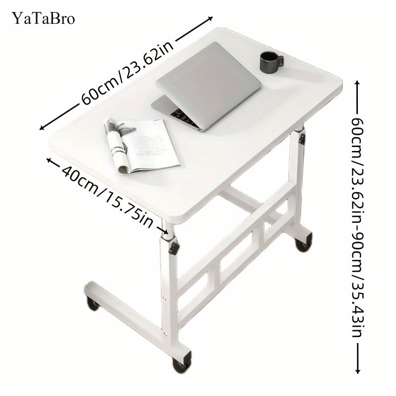 Universal Pulley Table with Height Adjustment and Large Desktop for Study and Work