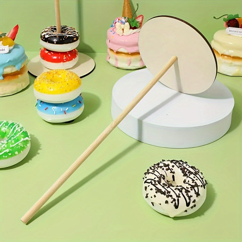 Wooden Donut Holder Display Stand for Weddings and Parties Detachable Design