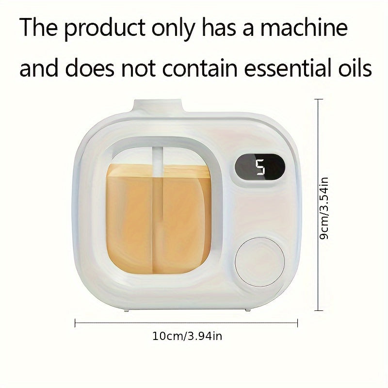 Умный ароматический диффузор с регулируемым таймером, аккумулятором, заряжаемым через USB, USB-подключением и пустой бутылкой для использования без аромата. Идеально подходит для освежения воздуха в офисе, спальне и ванной.