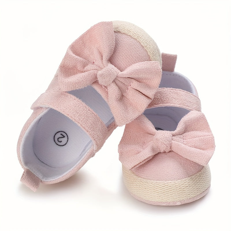 Girls Mary Jane Flats with Bow Detail Non-Slip Sole for Spring and Autumn