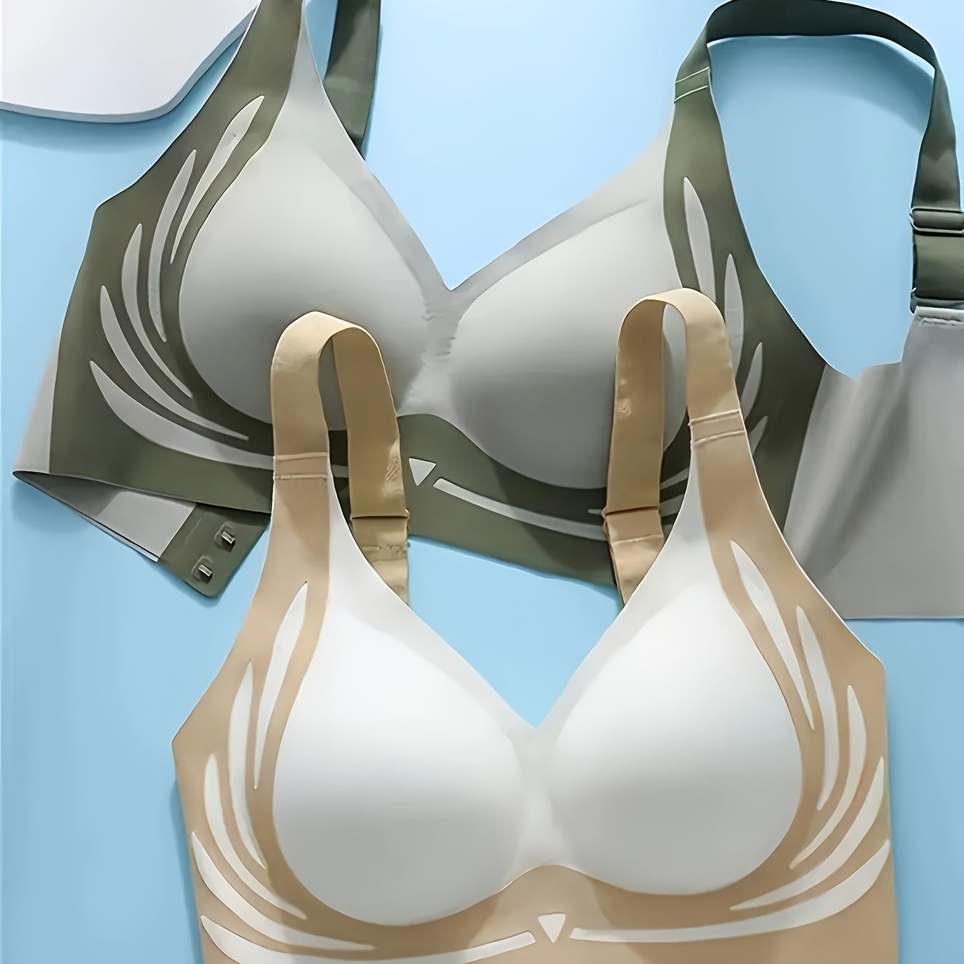 Women's Seamless High-Strength Underwire Sports Bra with Side Lifting