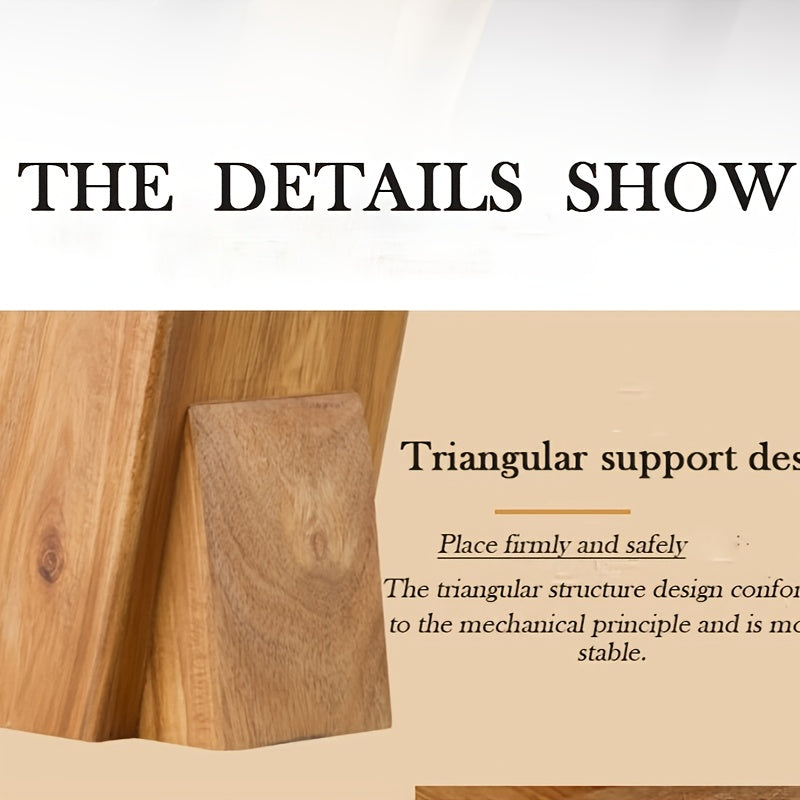 Bloque universal para cuchillos de madera de acacia con cerdas de plástico removibles