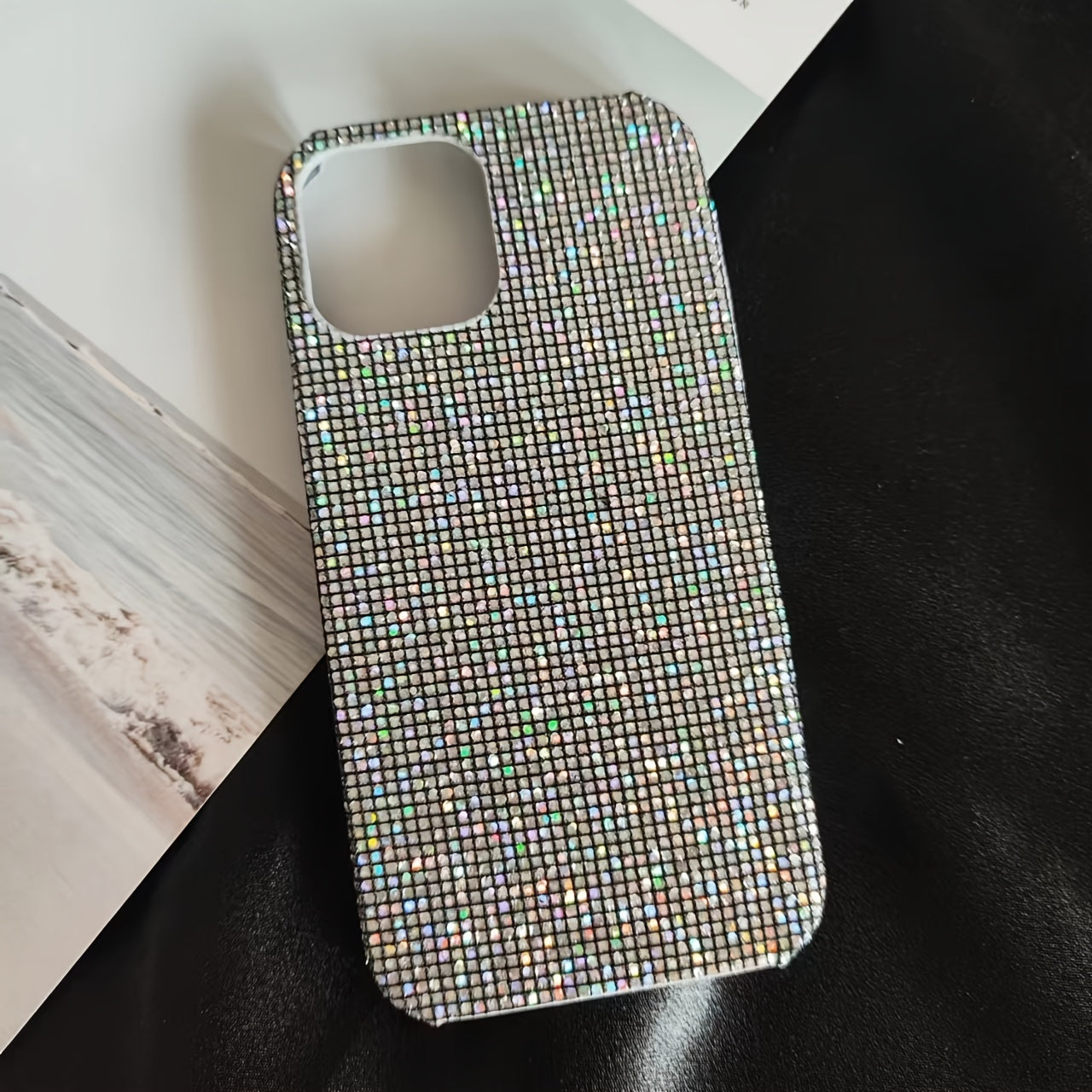 Black Glitter Anti-Drop Phone Case for iPhone Models 7-15