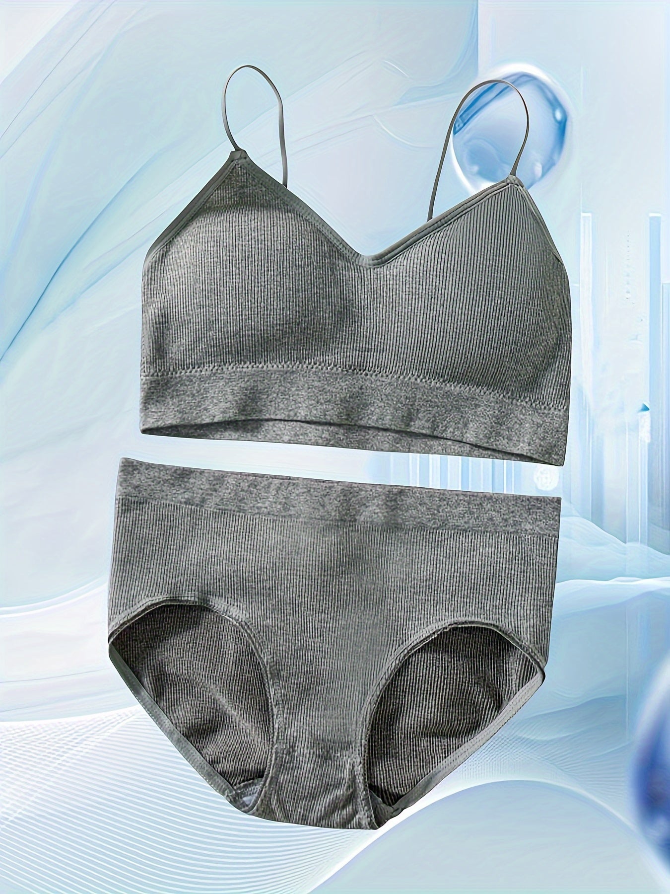 Women’s Seamless Cotton Lingerie Set with 4 Pairs of Bra and Panties