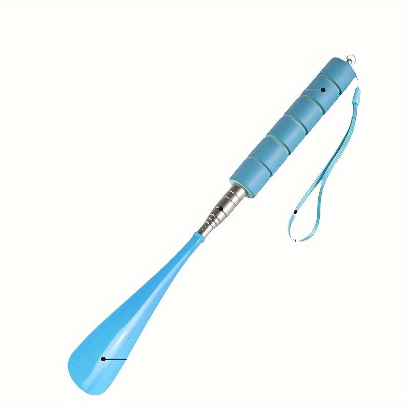 Stainless Steel Telescopic Shoe Horn with Non-Slip Grip and Adjustable Length