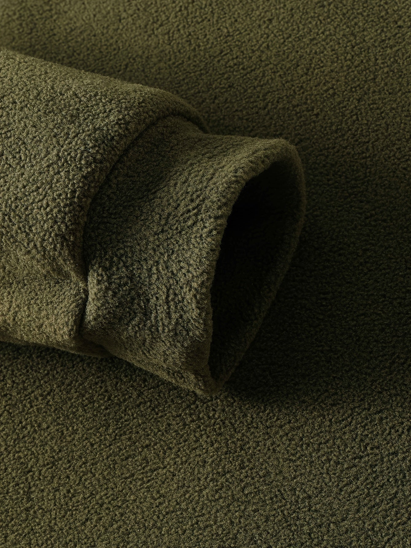 Men's Polyester Fleece Hoodie Zipper Stand Collar Solid Color Spring Fall Casual