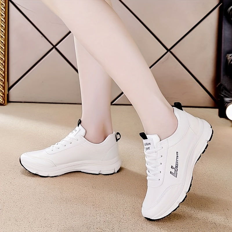 Women’s Casual Sneakers Low Top Lace-Up All-Season Non-Slip Rubber Sole