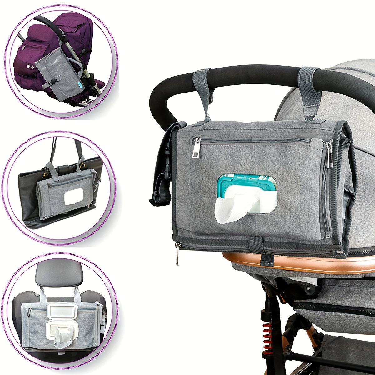 Baby Waterproof Changing Pad for Travel and Outings with Multi-Use Function