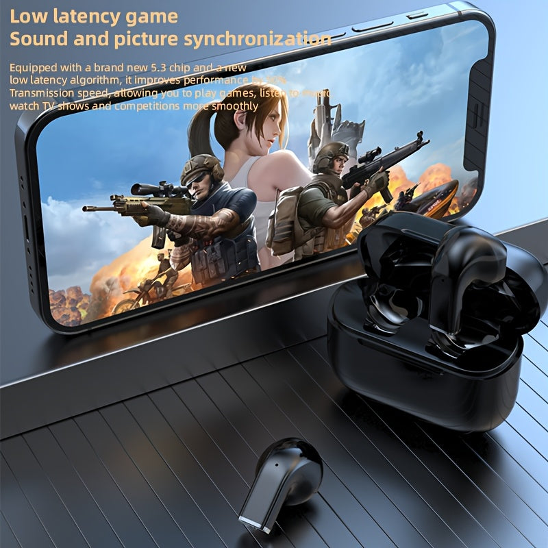 Wireless Earbuds HiFi 9D Stereo Anime Design Touch Control Condenser Mic Lightweight Plastic for Casual Sports Use