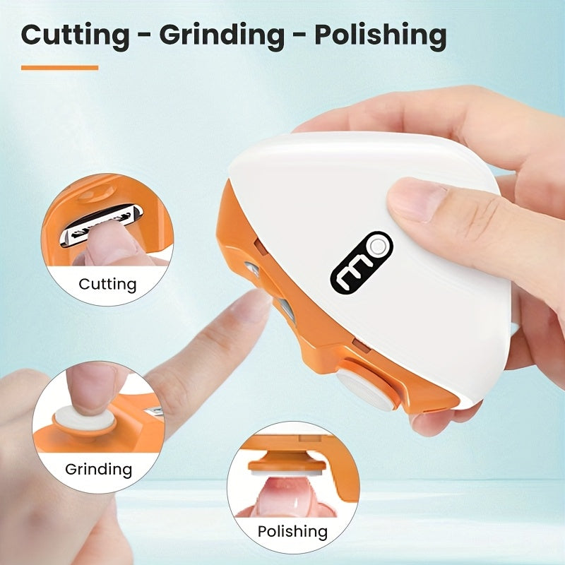 Kompakt Aqlli Tirnoq Qirqish Mashinasi, Raqamli Ko'rsatkich, USB orqali Zaryadlanadigan Lityum Batareya, Kattalar va Oila uchun Sovg'a, Zamonaviy Tirnoq Qirqgich.