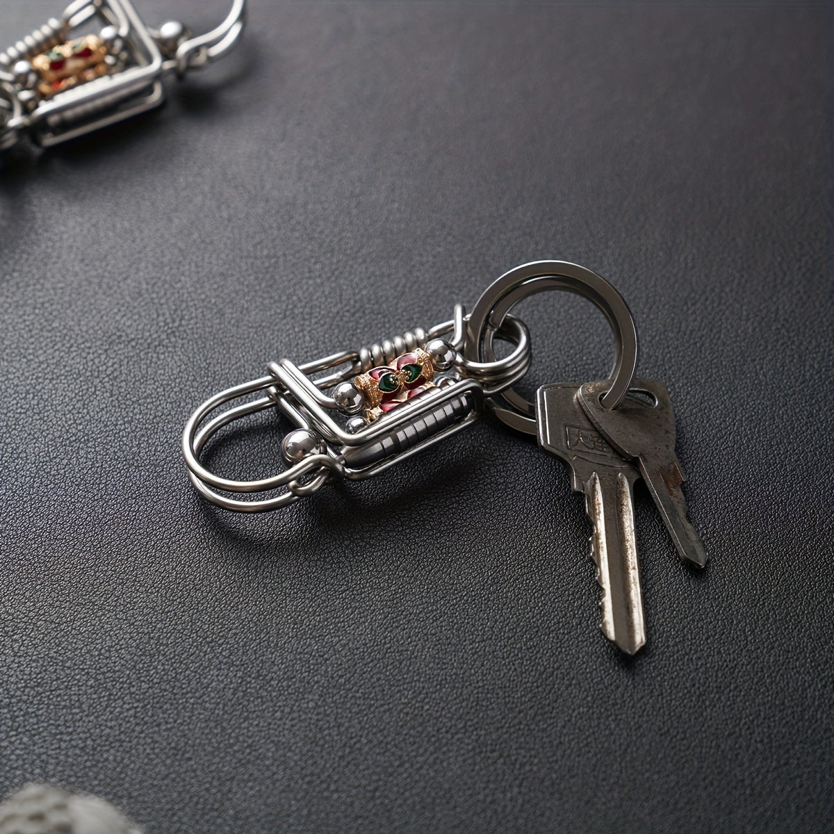 Handcrafted Stainless Steel Keychain Durable Keyring Gift Accessory