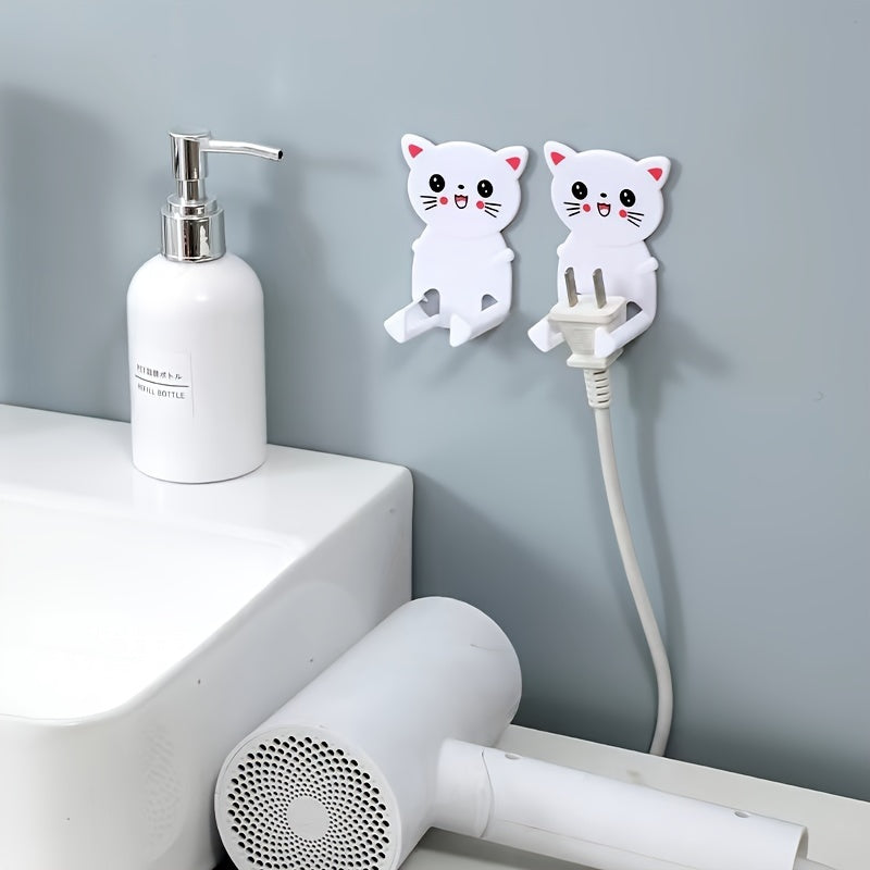 5 piezas de ganchos de pared para organizar, instalación fácil de enchufe, metal duradero