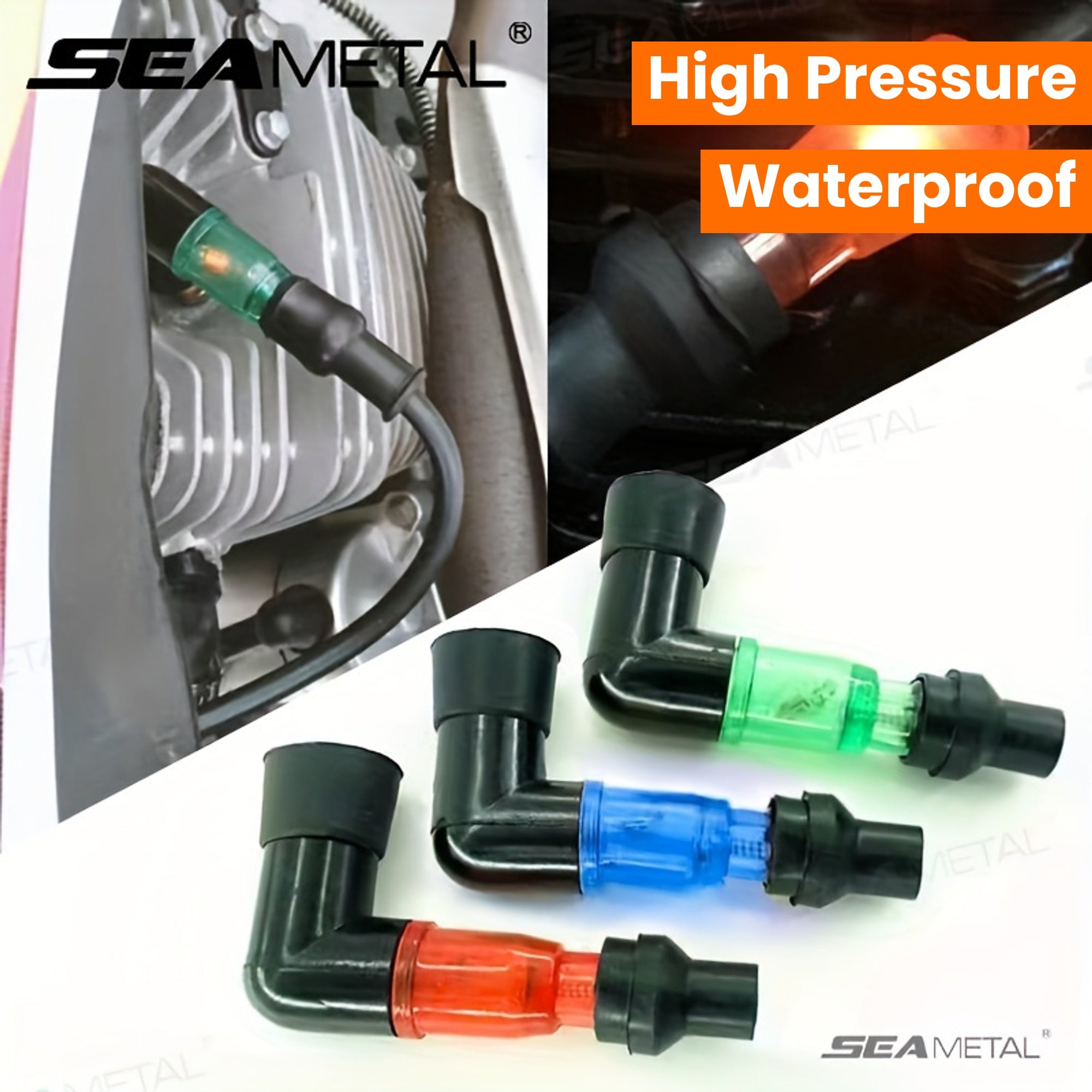 Motorcycle Spark Plug Cap Waterproof Glitter Decoration High Pressure Accessory