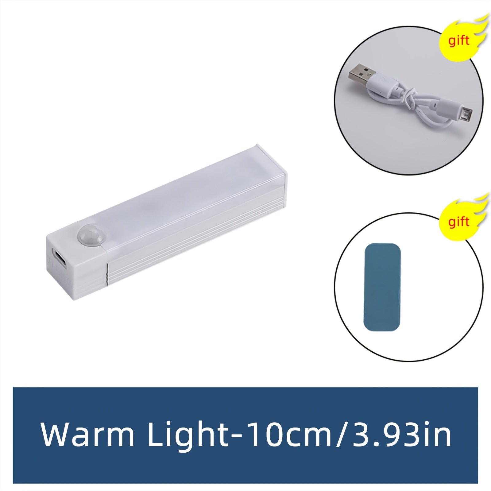 LED Motion Sensor Light with USB Rechargeable, Multiple Sizes for Indoor Use