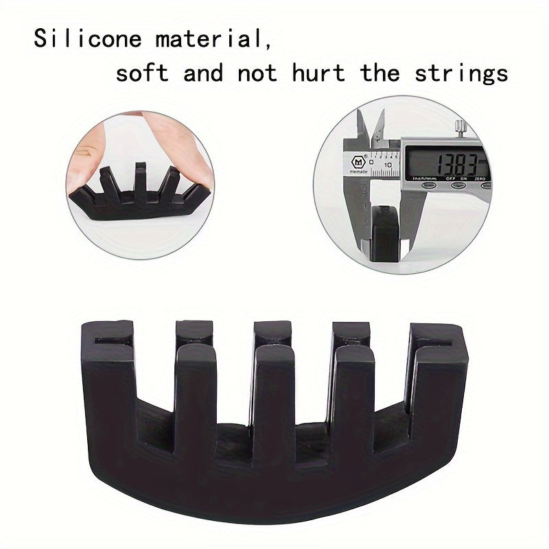 Silicone Violin Mute Black Noise Reduction String Protection