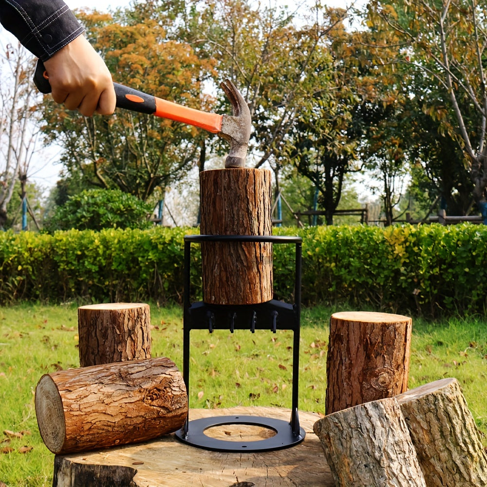 Portable Manual Wood Splitter Cast Iron Firewood Camping BBQ Outdoor Use